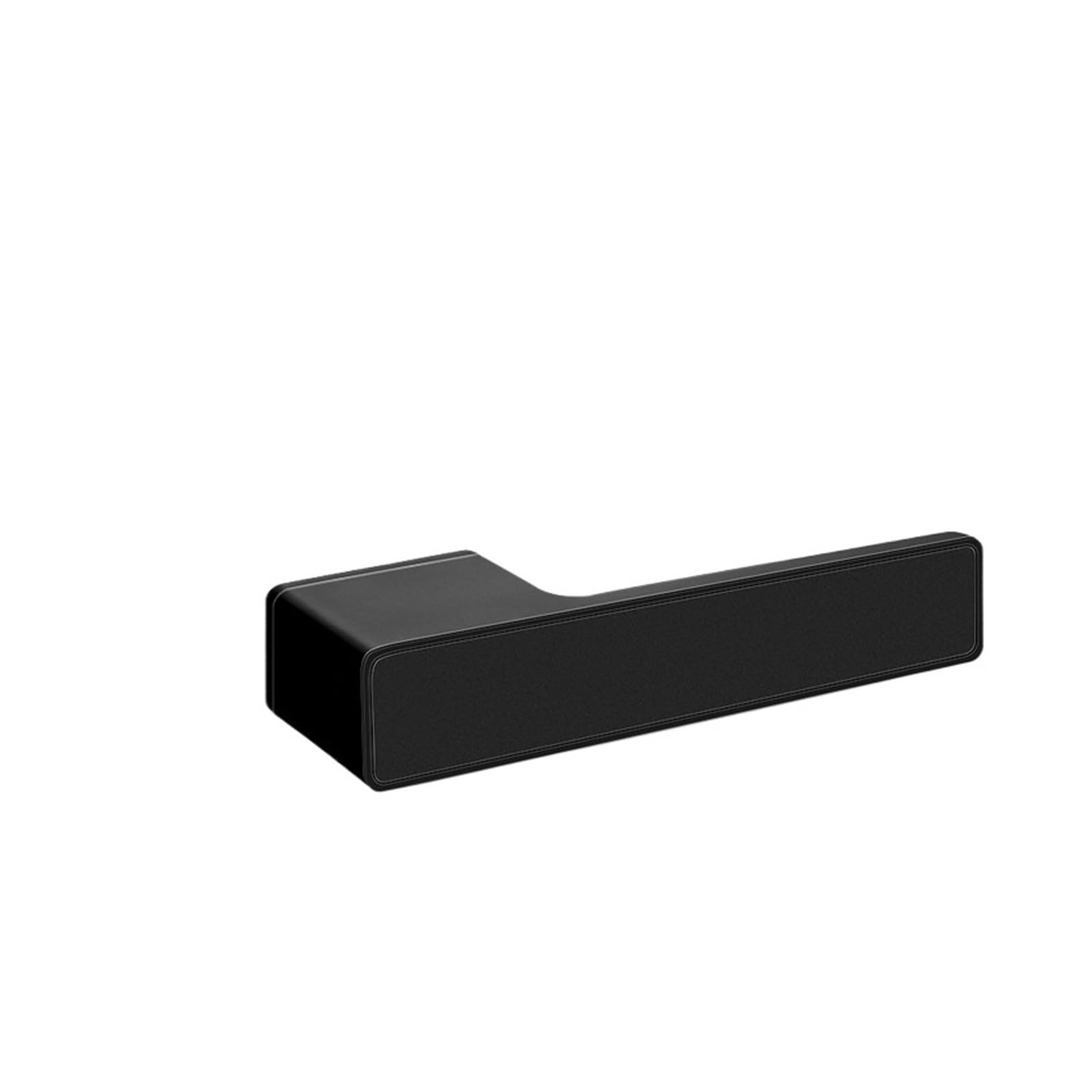 ZONSHJDKR Minimalist Magnetic Ecological Door Lock Indoor Silent Home Bedroom Living Room Invisible Zinc Alloy Wooden Handle(Square Handle Black 3)