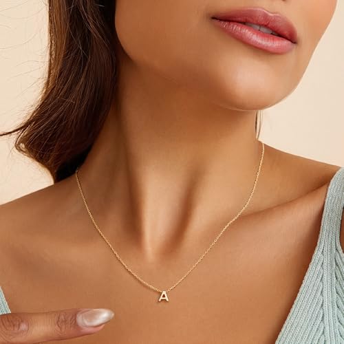 Turandoss Initial Necklaces for Women - Dainty 14K Gold Plated Letter A-Z Initial Pendant Necklace, Birthday Gifts for Women Teen Girls Girlfriends Jewelry2