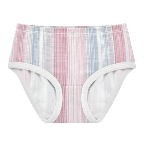 Girls' Panties Organic Underwear for Young Girls Pink Blue Striped Fabric
