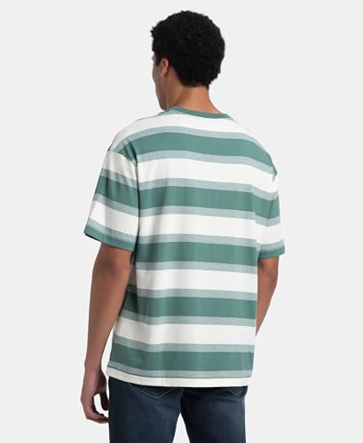 Image of Jockey UM24 Men's Super Combed Cotton Rich Striped Oversized T-Shirt