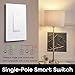 Geeni TAP Smart Light Switch, White, 1 Switch - Requires Neutral Wire - Works with Amazon Alexa and Google Home Requires 2.4 GHz Wi-Fi