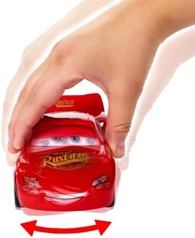 Mattel Cars Hareketli Dostlar - Şimşek Mcqueen Disney ve Pixar Cars, hareketli gözlere ve ağza sahip Hareketli Dostlar Şimşek McQueen oyuncak arabası HPH64 - Görsel 2