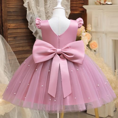 TTYAOVO Flower Girl Dress Bowknot Pageant Wedding Party Gown3