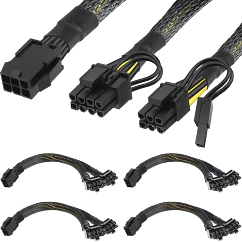 Câble répartiteur GPU 6 broches vers 3x 8 broches 18 AWG pour triple connectique PCI Express