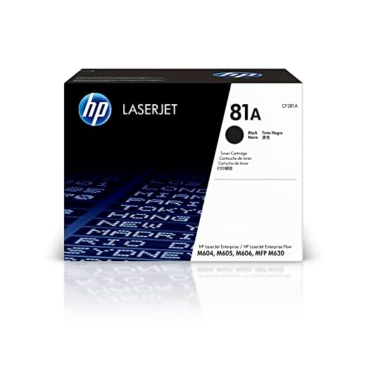 HP 81A (CF281A) Schwarz Original Toner für HP LaserJet Enterprise M604, M605d, M606, Flow M630