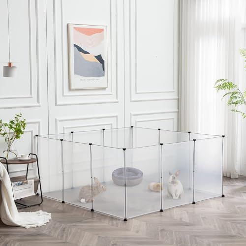 Luriva PP-TM50-12-2 Large Transparent Pet Playpen, 28 Inch H X 20 Inch W, Dog Playpen, Small Animal Playpen, Puppy Playpen, Rabbit Playpen thumb #3