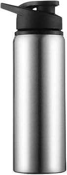 700ML Portable Stainless Steel Sports Bottle Straight Drink Bicycle Travel Cold Kettle Outdoor Cup Drinking Tool Color Blue Silver