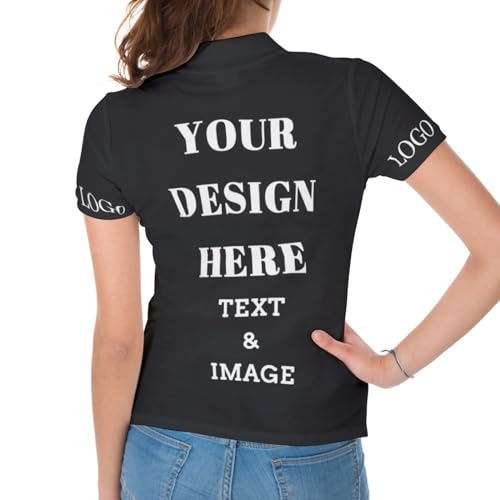 Custom Polo Shirt for Women Your Design Here Personalized Polo Shirt Short Sleeve T-Shirt for Sports3