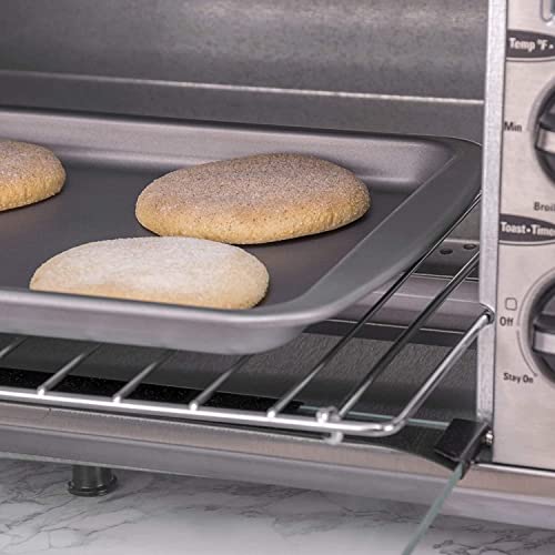 G & S Metal Products Company HG56R OvenStuff Toaster Oven Cookie Baking Pan with Nonstick Cooling Rack, 8.5'' x 6.5'', Gray - Thumbnail 7