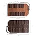 Leather Tool Bag Roll Up, 12 Slot Heavy Duty Tool Roll Bag Organizer, Tool Roll Up Bag, Portable Tool Wrap Roll Bags for Travel, Durable Tool Kit Folding Tool Pouch Roll Up Mechanic Gifts for Men