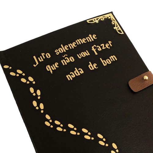 Caderno Grimório Harry Potter - Malfeito Feito Mapa do Maroto Marauder's Map