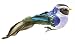 Touch of Nature Natural Feather Bird 4-Inch, Dark Blue/Purple/Green
