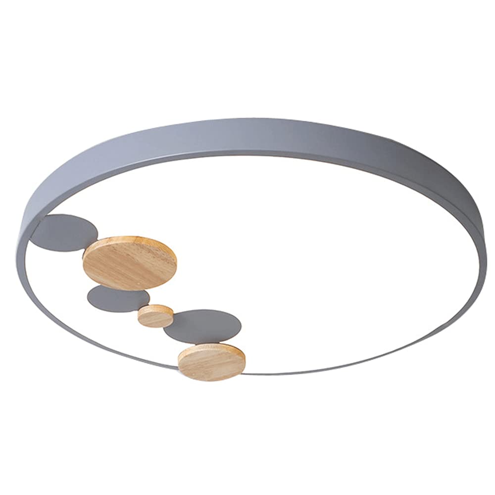 Plafonnier LED rond gris de 30cm avec éclairage mince à gradation tricolore