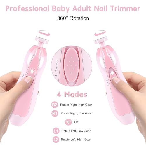 Image of KIMEE Baby Nail Trimmer | New Born Essentials | Baby Nail Cutter New Born 0-12 Months with 6 Filer Heads Adjustment | Blue, 1 Count