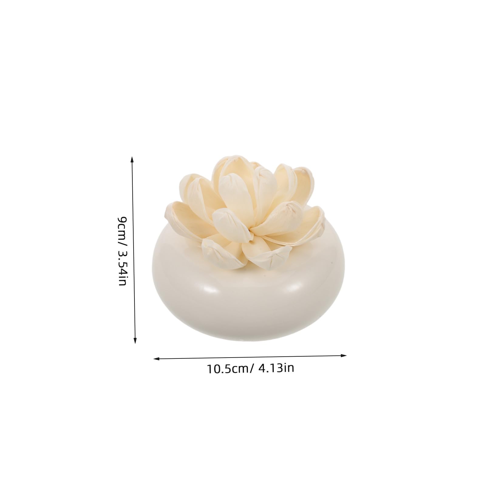 Diffusore di Aromi in Ceramica Bianca, Passivo e Portatile | Assorbimento Dell’olio, Rilascio Lento, per Camera e Scrivania, Finitura Elegante e Raffinata
