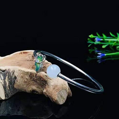 Collier en Jade Hetian, bijou rétro intellectuel, pendentif Argent 925 - 4