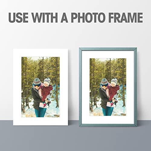 Golden State Art, Pack Of 25 White Pre-Cut 5X7 Picture Mat For 4X6 Photo With White Core Bevel Cut Mattes Sets. Includes 25 High Premier Acid Free Bevel Cut Matts & 25 Backing Board & 25 Clear Bags #TOP4