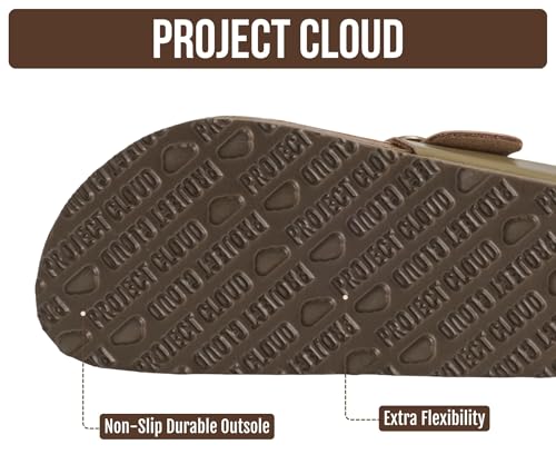 Image of Project Cloud Womens Sandals 100% Genuine Leather Thong Sandals for Women - Memory Foam Insole Women Sandals - Non-Slip Flip Flops for Women - Lightweight Sandals Women Footwear 2026