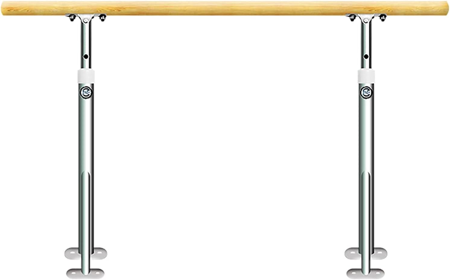 Adjustable Practical Fitness Barre,Wall Mounted Ballet Bar, Adjustable Ballet Bar with 100/150cm Wooden Pole Dance Stretchy Bar Dance School Gym Ballet Equipmen(A 100CM)