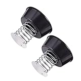 BESPORTBLE 首振るスプリングベース アクセサリー ブラックベース シルバースプリング 自転車 電気自動車 オートバイ用 Diy装飾に 2個セット