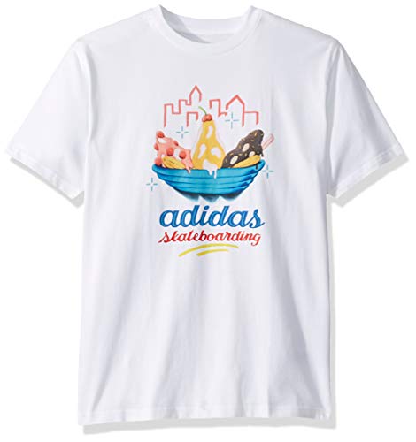 adidas Originals Men's Skate Toolkit Tee, White/Multi, Medium