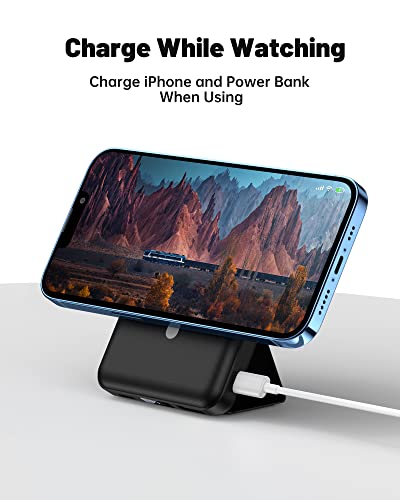 Yiisonger Magnetic Wireless Portable Charger, Foldable 10000Mah Battery Pack With Usb-C Cable Led Display, Magnetic Power Bank 22.5W Pd Fast Charging For Iphone 14/13/12/Pro/Mini/Pro Max（Black） #TOP6