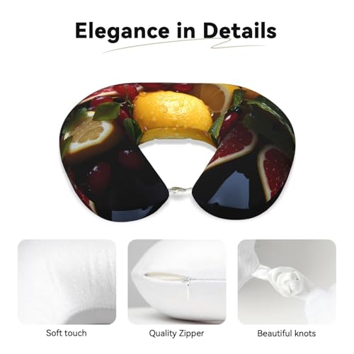 Almohada de viaje espuma viscoelástica U suave 30x25 cm miniatura 3