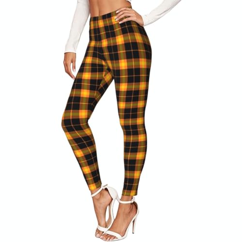 Leggings elásticos amarillos oscuros que eliminan transparencias en sentadillas