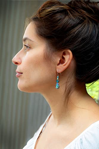 Sorrelli Lotus Drop Earringss, Blue-Green, 2 #TOP2