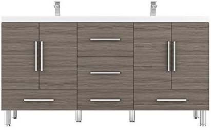 Alya Bath Ripley Bathroom Vanity, 67", Gray