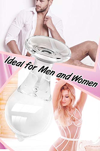 Butt Plug Training Set With See-Through Base, 3 Sizes Transparent Crystal Acrylic Anal Plugs Trainer Kit With Round Tip Tapered Shaft Clear Sex Toys For Beginners Advanced Users #TOP4