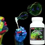 QuarkPod Black Light Glow Giant Bubble Mix - Make 12-24 Gallon Glow Bubble Refill Solution | Made in USA | Non Toxic Bubbles for Kids | Glow in The Dark Neon Party | for Any Bubble Machine (Green)