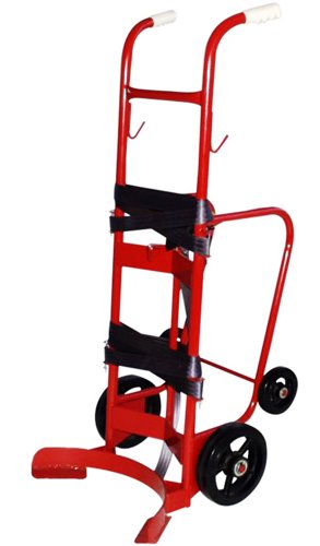 Milwaukee Hand Trucks 42779 55 Gallon 4 Wheel Poly/Steel Drum Truck with Two Piece Strap