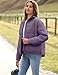 Huaqiao Womens Quilted Puffer Jackets Lightweight Zipper Short Winter Coat With Pockets(Purple-L)