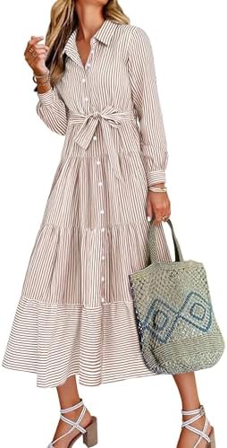 Caracilia Striped Maxi Dress