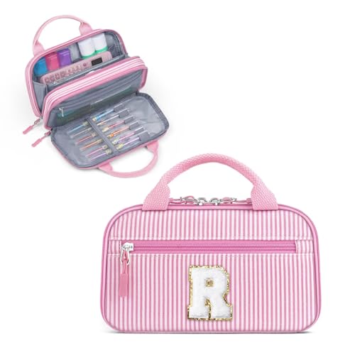 YOOLIFE Pink Pencil Case for Girls, Pencil Pouch Bag, Aesthetic Pen Pouch School Supplies for Teen Girls, Pink R