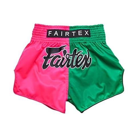 Fairtex BS1911 Fighter Muay Thai Shorts Pink/Green - Large Cover