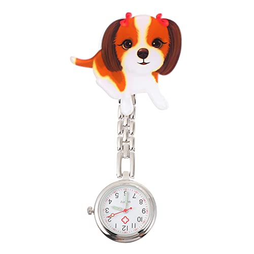 COSMEVIVI 1 セット 懐中時計 フォブウォッチ ウォッチ スト ウォッチ ハンギングフォブ 導かれた腕時計 2番 リトルドッグナースウォッチ 検査チェストウォッチ ガラス