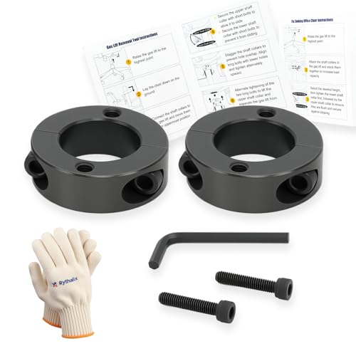 Rythalix Pro 28mm Gas Lift Cylinder Removal Kit | 700lb-Rated Office Chair Saver Tools with Poly-Cotton Gloves | Fix Sinking Chair Mechanism (Steel Construction)
