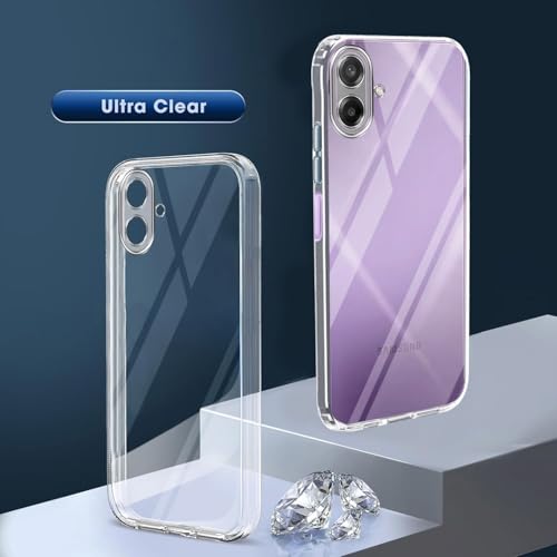 Image of Jkobi Silicone Back Cover Case for Samsung Galaxy M17e (Clear Shockproof Case with Camera Protection | Soft and Flexible | Transparent)