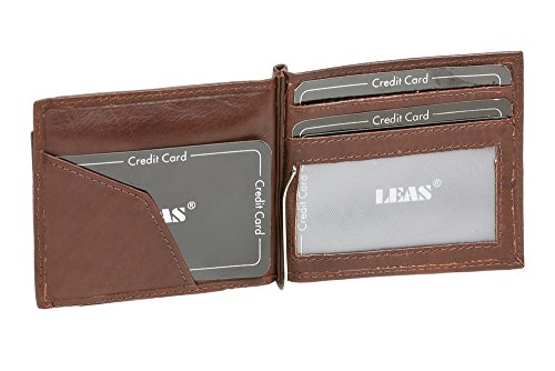 Portefeuille avec clip pour billets en cuir marron, le cadeau idéal en édition spéciale