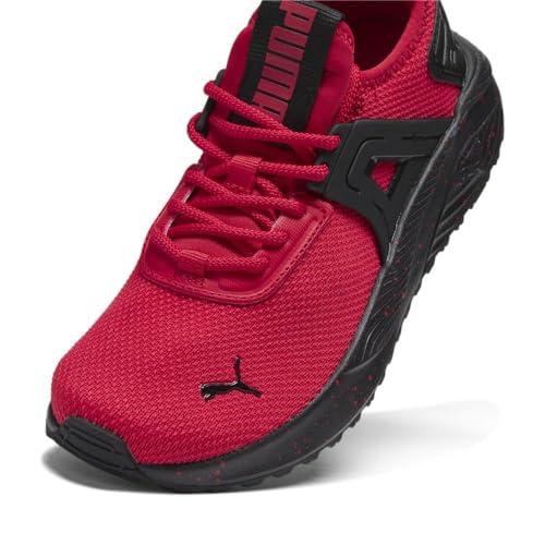 Image of PUMA Unisex-Child, Pacer 23 Speckle, for All Time Red-PUMA Black, Big Kid, 7