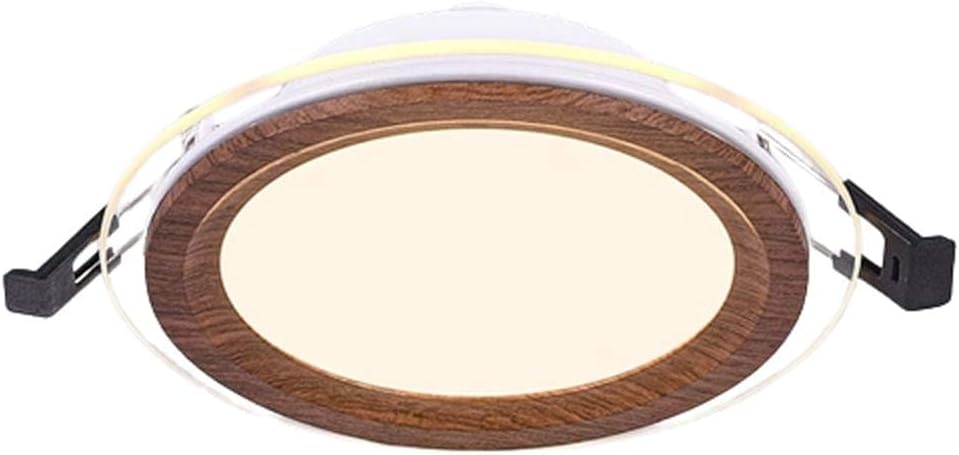 USMJQVZ Walnut Round LED Recessed Downlight Ultra Slim Indoor Decoration Lighting LED Recessed Light Commercial LED Recessed Downlight Kit for Home