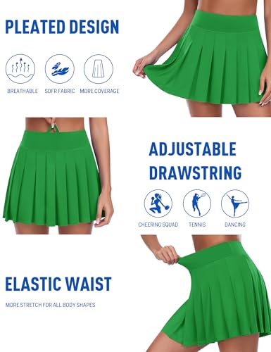 JoyGirl Womens Pleated Skirt with Shorts Tennis Skirt School Uniform Skirt Mini Skater Skirts Skorts with Pockets3