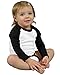 MONAG Long Sleeve Raglan Bodysuit 0-3M White/Black