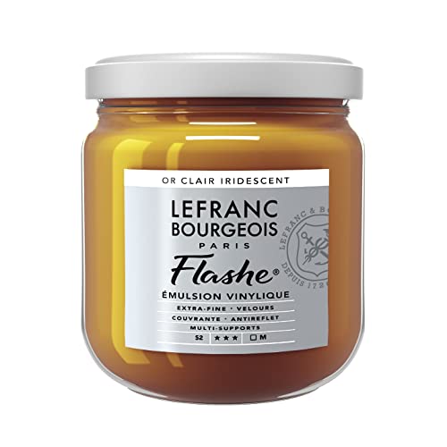 Lefranc Bourgeois Flashe Acrylique Pot 400ml Or Clair Iridescent