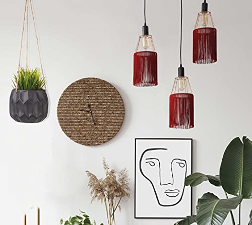 Palais Essentials Wall Hanging Planter Ceramic Plant Pots With Hanger Indoor And Outdoor (Thumb Print Matte, Black) #TOP1