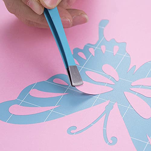 image for AOOIIN Rubber Brayer Roller & Mat Tweezers Remover Tool Set Craft Stam