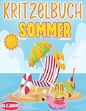 game laden münchen  Kritzelbuch ab 3 Jahre: Sommer Ausmalbuch für Kinder mit 30 Kindgerechten Motiven zum Kritzeln und Ausmalen für Spielerisch die Kreativität und Feinmotorik fördern.(Mädchen und Jungen)