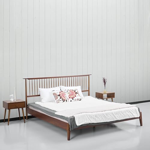 Ntc RUBY Wooden Bed Frame With Headboard, Crafted From Walnut thumb #2
